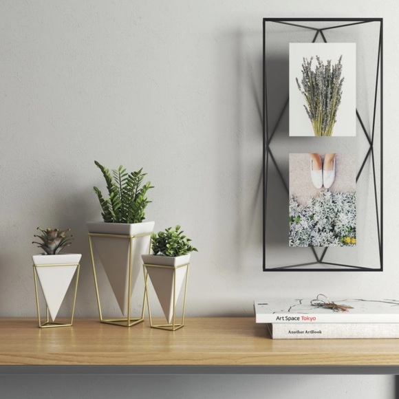 Black Prisma Multi-Photo Small Gallery Geometric Geo Picture Frame - Picture 3 of 5